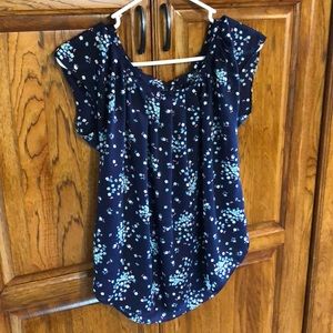 Womens Floral Blouse, Size Medium